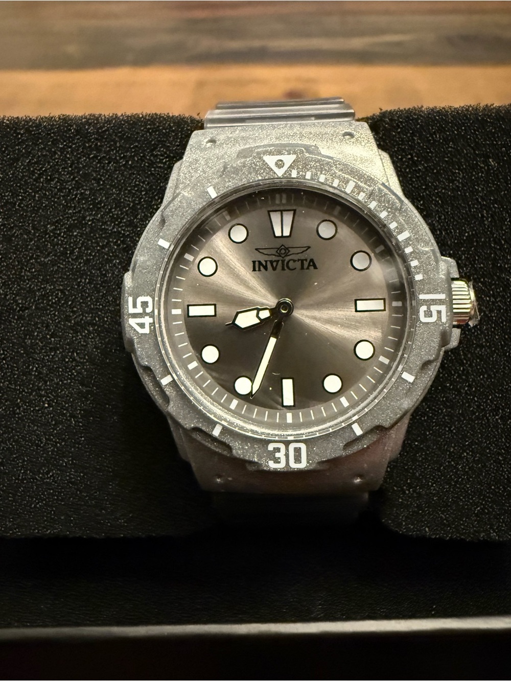 Invicta 4928 Men's Diver Quartz Watch - 43mm, Gray Dial, Silver Steel